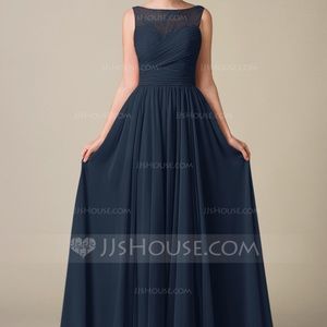 Chiffon Lace A-Line Floor-length Bridesmaid Dress